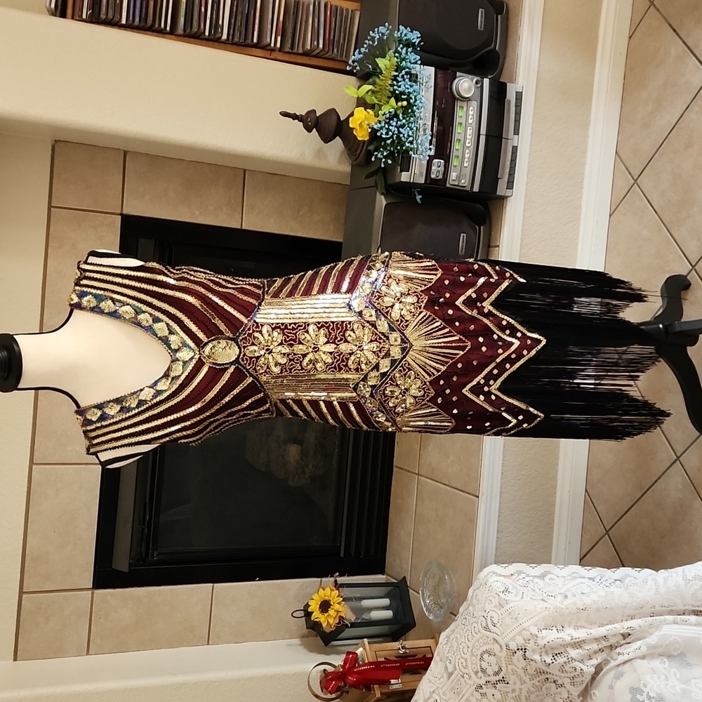 Flapper dress  Black and Burgundy never been worn